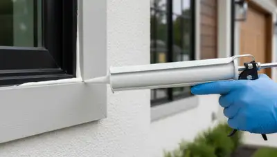 Professional caulking and sealing on Pittsburgh, PA home exterior for weather protection