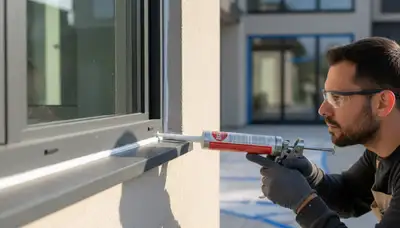 Professional caulking and sealing on Pittsburgh PA home exterior for weather protection