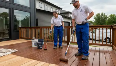 Professional deck staining service in Pittsburgh, PA protecting wood from weather damage