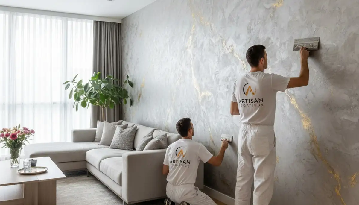 Professional faux painting and decorative wall finishes in a Pittsburgh, PA home interior