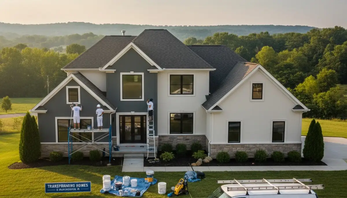 Professional house painters in Pittsburgh PA providing expert residential exterior painting services