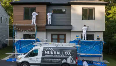 Professional house painting service in Pittsburgh, PA for residential interior and exterior painting```