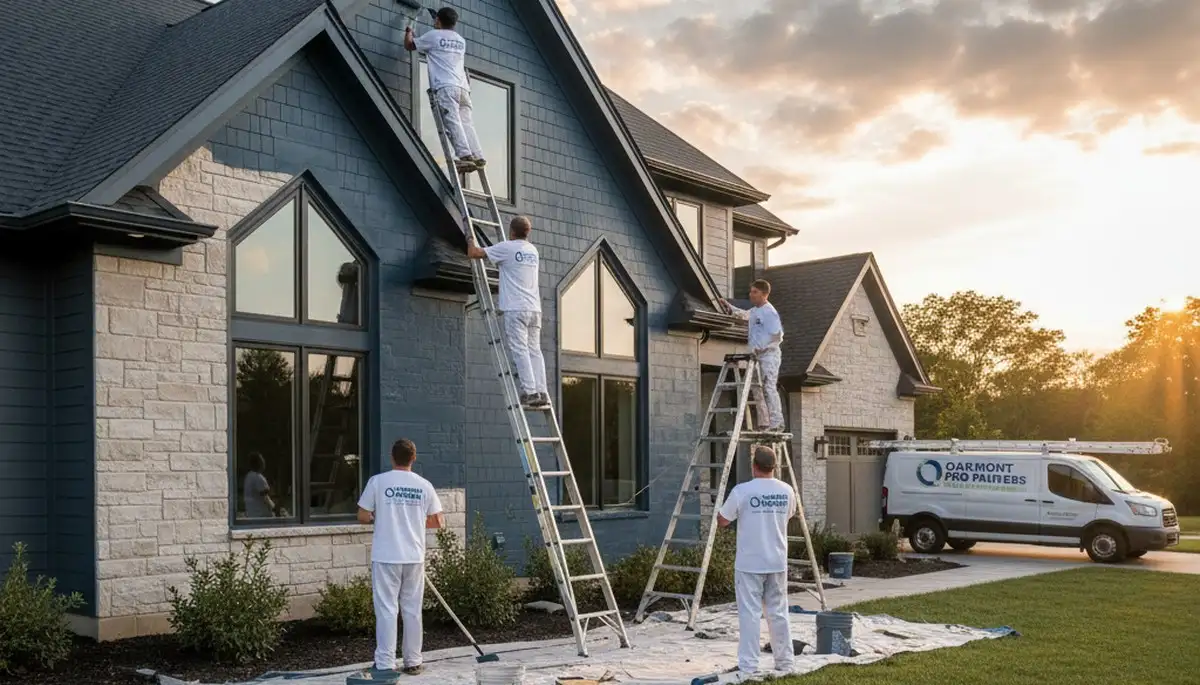 Professional house painters refreshing home exterior in Pittsburgh PA