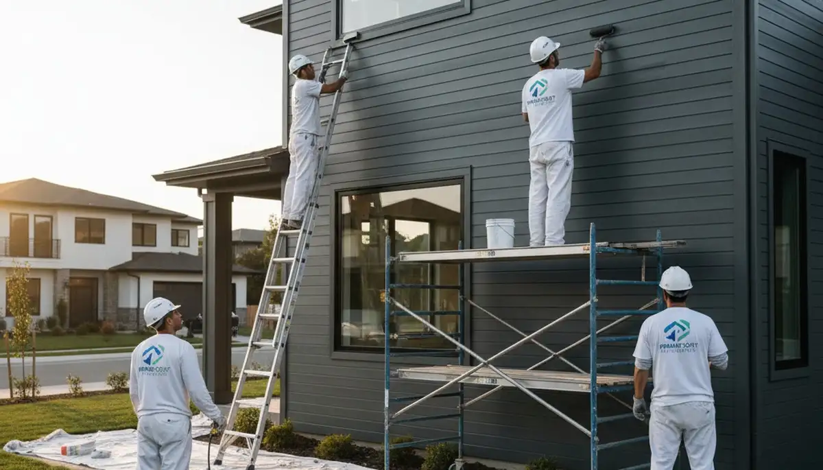 Professional siding painting on a Pittsburgh PA home exterior by expert local house painters