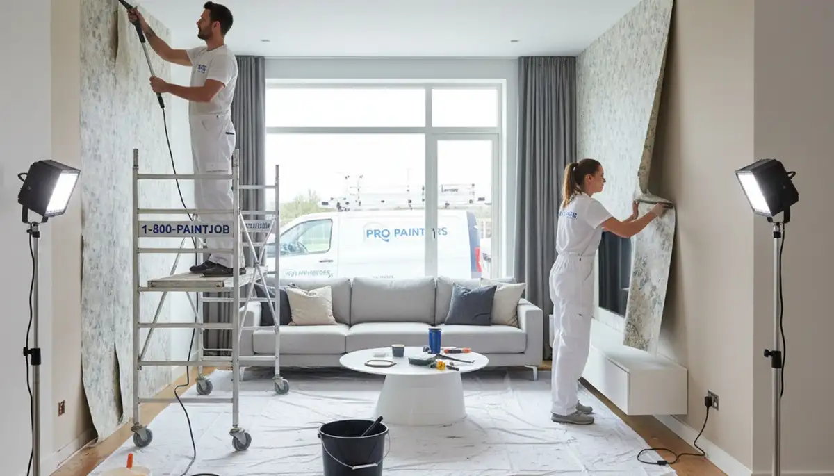 Professional wallpaper removal and wall prep by house painters in Pittsburgh, PA